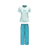 Crew Neck C/Jersey Pajama Set 0104-Multi