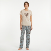 Crew Neck C/Jersey Pajama Set 0108-Multi
