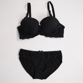 Thin Cup Wire Bra Set - A3040