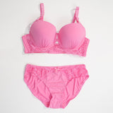 Thin Cup Wire Bra Set - A3040