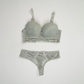 Thin Cup Wire Bra Set - A24002