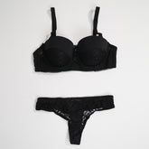 Thin Cup Wire Bra Set - 3622