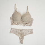 Thin Cup Wire Bra Set - A24002