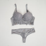 Thin Cup Wire Bra Set - A24002