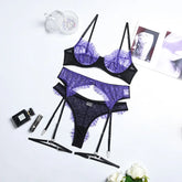 Wired Net Bra Set - 1065