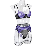 Wired Net Bra Set - 1065