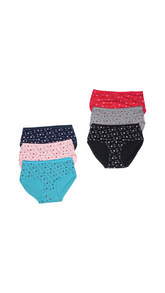 Multi Color Brief Panty Pack Of 6-B256