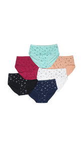 Multi Color Brief Panty Pack Of 6-B259