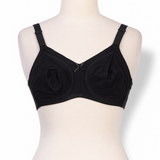 Gentle Classic Cotton Bra - Black