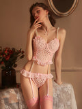 Wired Net Bra Set - 1015
