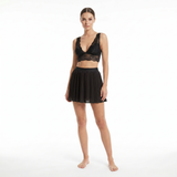 SARI NIGHTY 2-PC SET NIGHTDRESS LNG5-4405 BLACK L