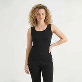 Thermal Sleeve Less Shirt-Black