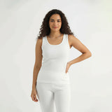 Thermal Sleeve Less Shirt-White