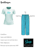 Crew Neck C/Jersey Pajama Set 0104-Multi
