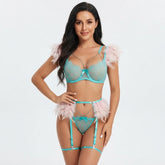 Wired Net Bra Set - 1020