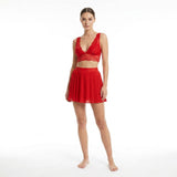 SARI NIGHTY 2-PC SET NIGHTDRESS LNG5-4405 RED FREE