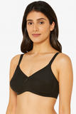 Gentle Classic Cotton Bra - Black