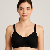 Gentle Classic Cotton Bra - Black