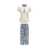 Crew Neck C/Jersey Pajama Set  0099-Multi