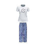 Crew Neck C/Jersey Pajama Set  0103-Multi