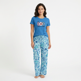 Crew Neck C/Jersey Pajama Set  0107-Multi