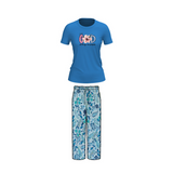 Crew Neck C/Jersey Pajama Set  0107-Multi