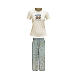 Crew Neck C/Jersey Pajama Set  0109-Multi