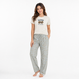 Crew Neck C/Jersey Pajama Set  0109-Multi