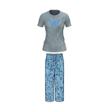 Crew Neck C/Jersey Pajama Set  0111-Multi