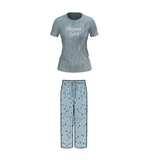 Crew Neck C/Jersey Pajama Set  0114-Multi