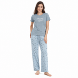Crew Neck C/Jersey Pajama Set  0114-Multi