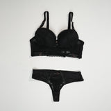 Thin Cup Wire Bra Set - A24002