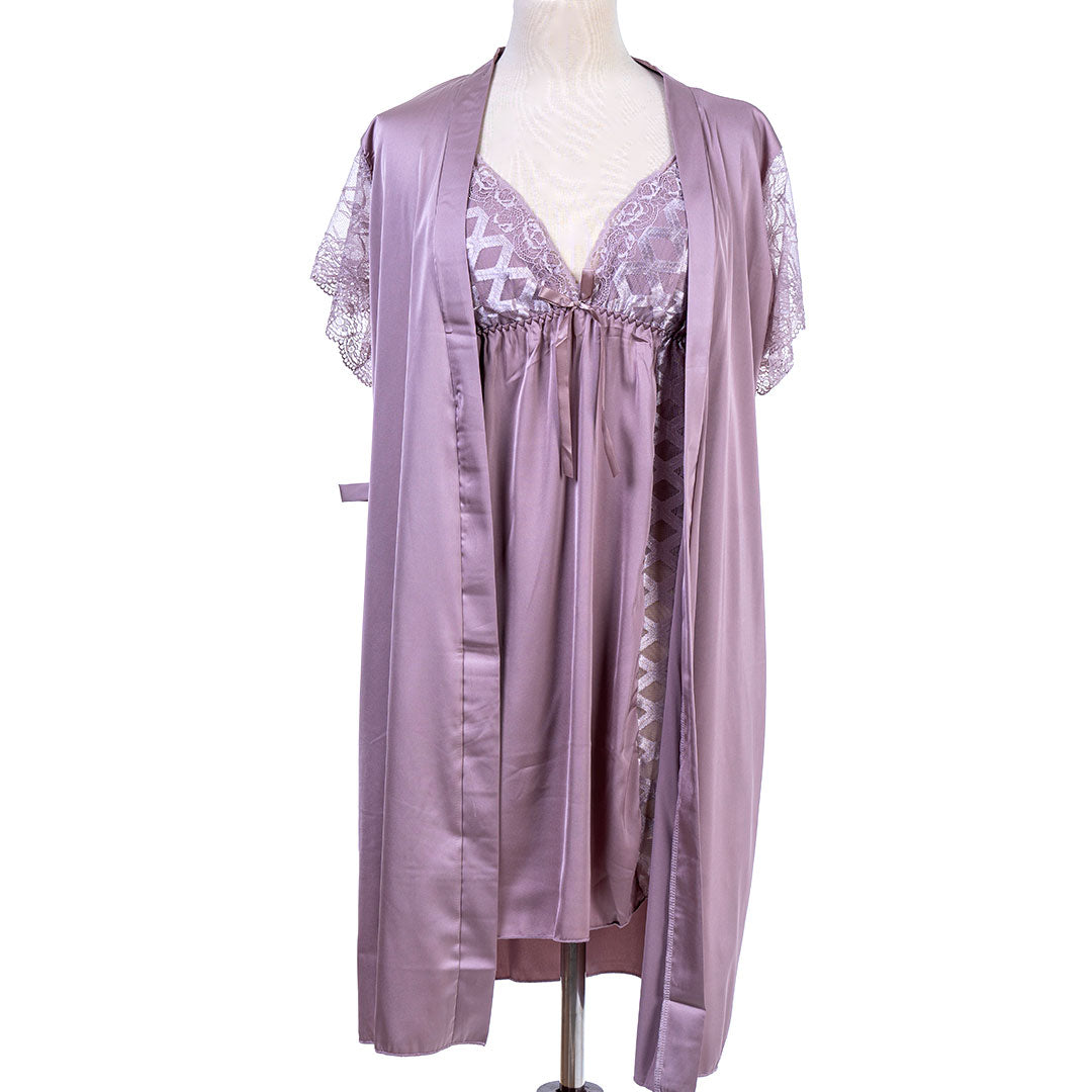 Midi Nighty With Robe 7653