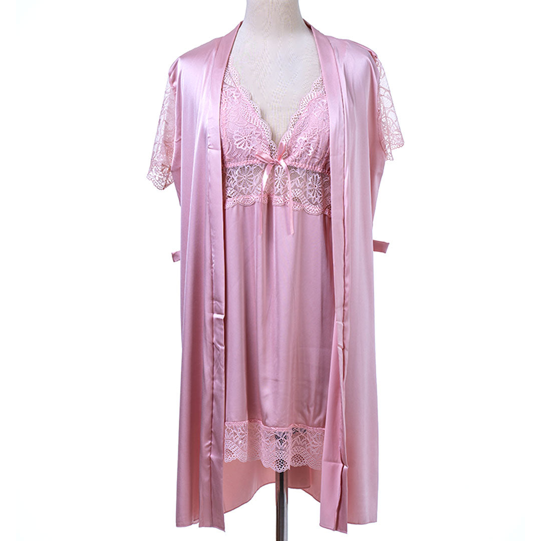 Short Nighty With Robe 7655