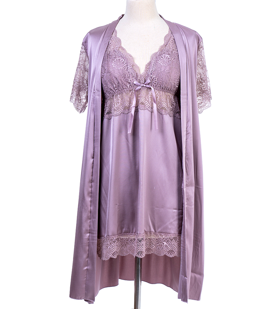 Short Nighty With Robe 7655