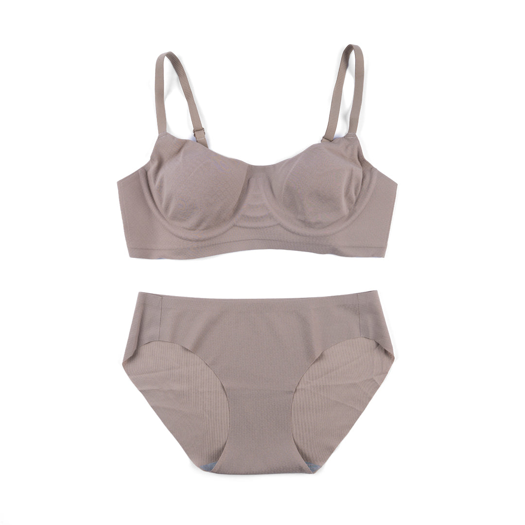 Non Wire Padded Bra Set - A16