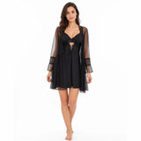 SARI NIGHTY SINGLE SHORT W/GOWN LNG5-4353