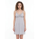 SARI NIGHTY SINGLE SHORT W/GOWN LNG5-4361 GREY L