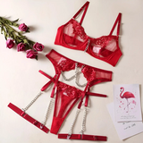 Wired Net Bra Set - 1042