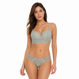 Thin Cup Wire Bra Set - A24002
