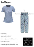 Crew Neck C/Jersey Pajama Set  0097 Multi