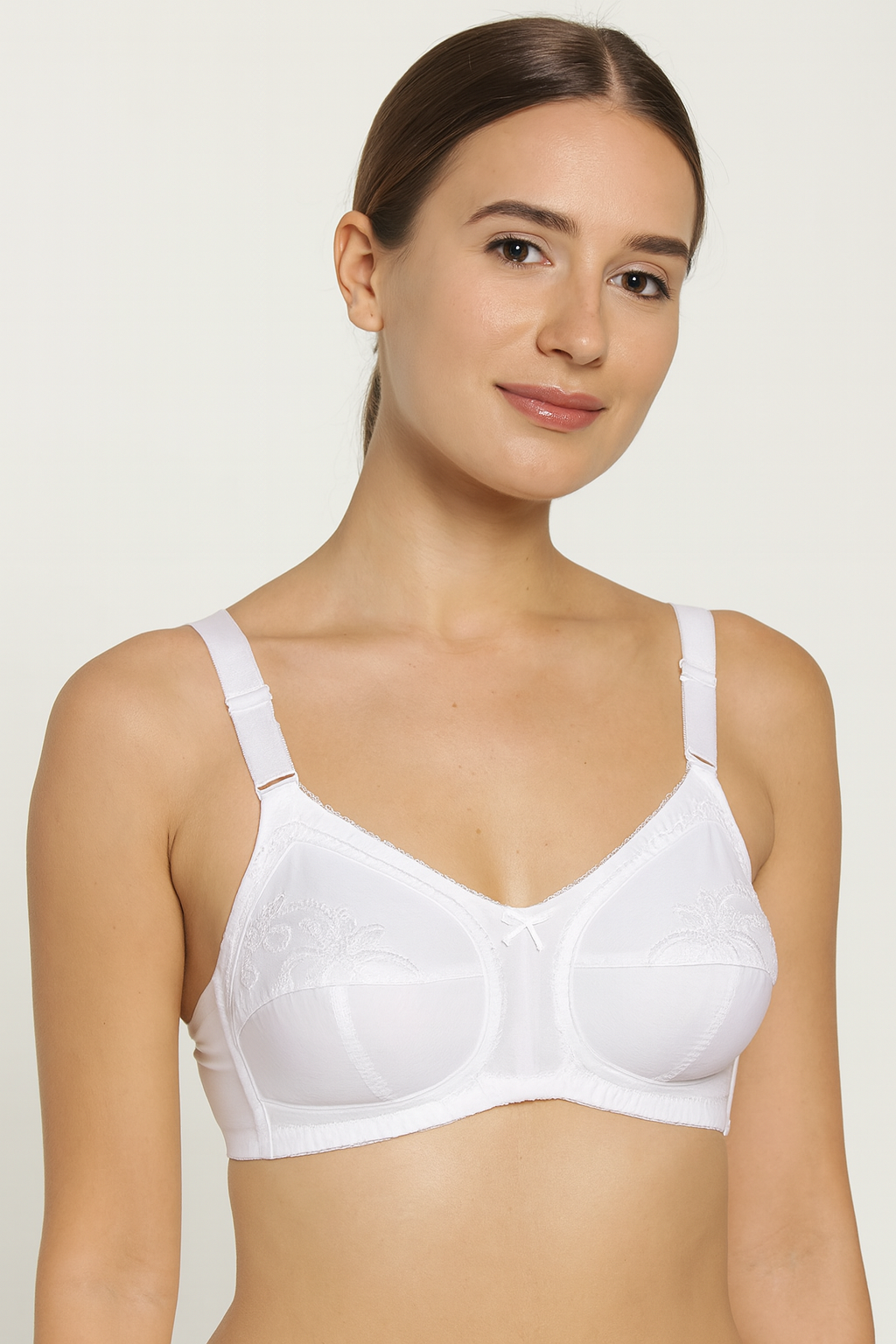 Classic Cotton Bra - White
